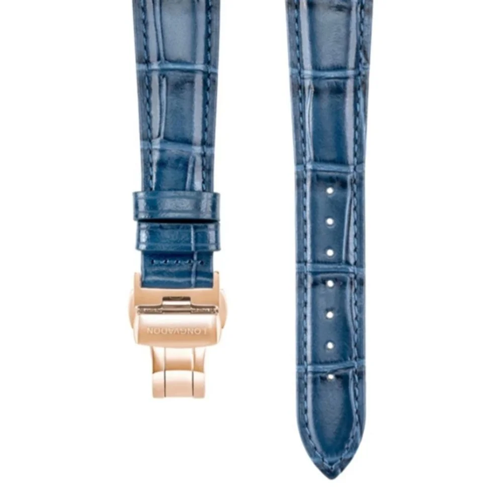 Women Watchband Leather Apple 1-9, Ultra 2, 38-42 44-49 Longvadon Gold Clasp - Picture 6 of 6